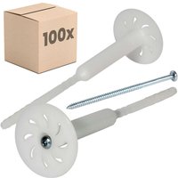 PROTEKTOR Dämmstoff-Schraubdübel für Fassadendämmung mit verzinkter Stahlschraube - 20cm, 100 Stück, Weiß PROTEKTOR Dämmstoff-Schraubdübel für Fassadendämmung mit verzinkter Stahlschraube - 20cm, 100 Stück, Weiß von PROTEKTOR