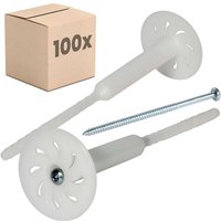 PROTEKTOR Dämmstoff-Schraubdübel für Fassadendämmung mit verzinkter Stahlschraube - 24cm, 100 Stück, Weiß PROTEKTOR Dämmstoff-Schraubdübel für Fassadendämmung mit verzinkter Stahlschraube - 24cm, 100 Stück, Weiß von PROTEKTOR