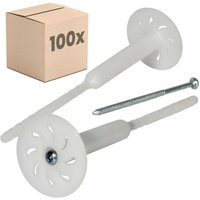 PROTEKTOR Dämmstoff-Schraubdübel für Fassadendämmung mit verzinkter Stahlschraube - 26cm, 100 Stück, Weiß PROTEKTOR Dämmstoff-Schraubdübel für Fassadendämmung mit verzinkter Stahlschraube - 26cm, 100 Stück, Weiß von PROTEKTOR