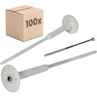 PROTEKTOR Dämmstoff-Schraubdübel für Fassadendämmung mit verzinkter Stahlschraube - 28cm, 100 Stück, Weiß PROTEKTOR Dämmstoff-Schraubdübel für Fassadendämmung mit verzinkter Stahlschraube - 28cm, 100 Stück, Weiß von PROTEKTOR