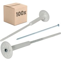 PROTEKTOR Dämmstoff-Schraubdübel für Fassadendämmung mit verzinkter Stahlschraube - 32cm, 100 Stück, Weiß PROTEKTOR Dämmstoff-Schraubdübel für Fassadendämmung mit verzinkter Stahlschraube - 32cm, 100 Stück, Weiß von PROTEKTOR