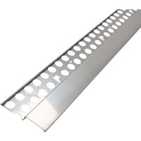 PROTEKTOR Noppenbahn Abschlussprofil Außenputz Silber Sockelprofil, Abdeckprofil für Noppenfolie, Grundmauerschutz -250cm 1 Stück von PROTEKTOR