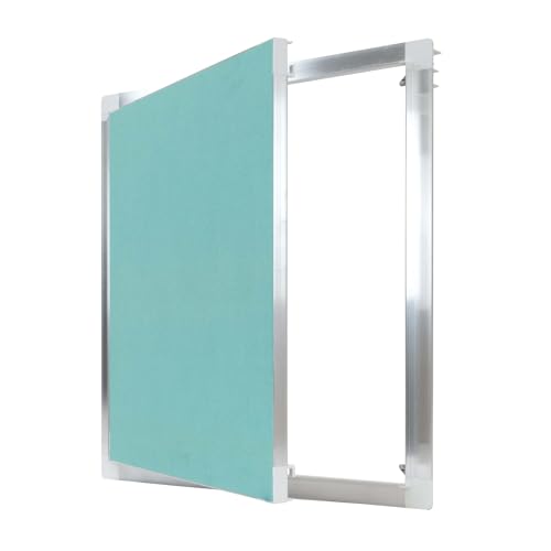 PROTEKTOR Revisionsklappe 50x50cm Silber Revisionstür mit 12mm Gipskartonplatte Einlage, mit Schnappverschluss von PROTEKTOR