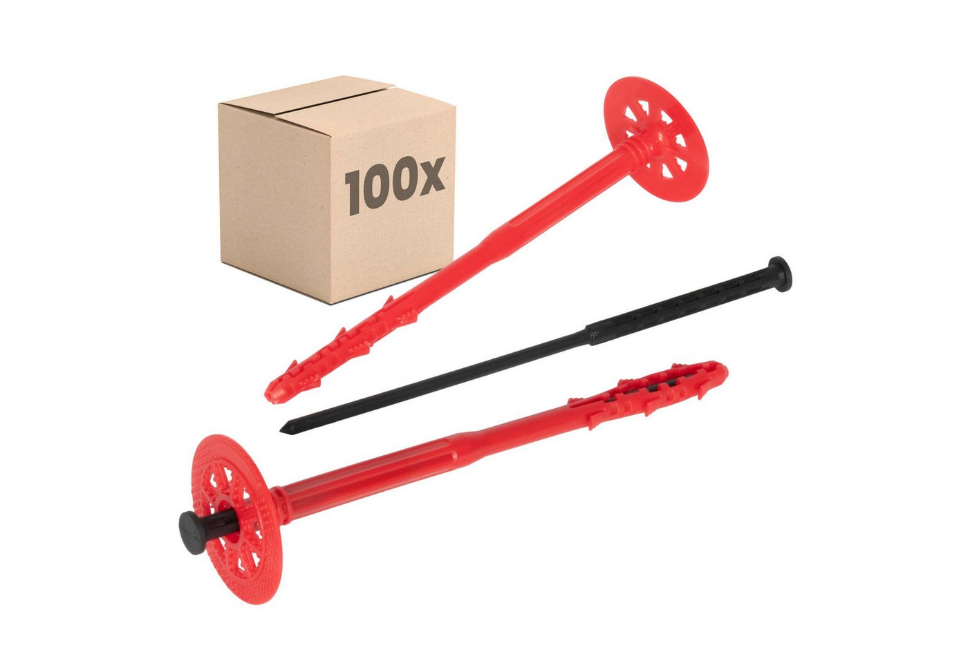 PROTEKTOR Schrauben- und Dübel-Set Dämmstoffdübel Ø10mm, Schlagdübel mit Kunststoffnagel für WDVS, (Dämmstoffdübel 100 Stück Ø10x200mm, 100 St., Fassadendübel für WDVS und zur Befestigung von Fassadendämmung), ETA-zertifizierte Schlagdübel Tellerdübel für alle Nutzungskategorien PROTEKTOR Schrauben- und Dübel-Set Dämmstoffdübel Ø10mm, Schlagdübel mit Kunststoffnagel für WDVS, (Dämmstoffdübel 100 Stück Ø10x200mm, 100 St., Fassadendübel für WDVS und zur Befestigung von Fassadendämmung), ETA-zertifizierte Schlagdübel Tellerdübel für alle Nutzungskategorien von PROTEKTOR