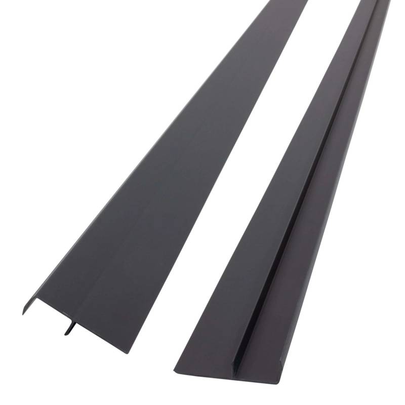 Protektor Abdeckprofil 5x 250cm PVC Anthrazit Sockelprofil Gebäudesockel von PROTEKTOR