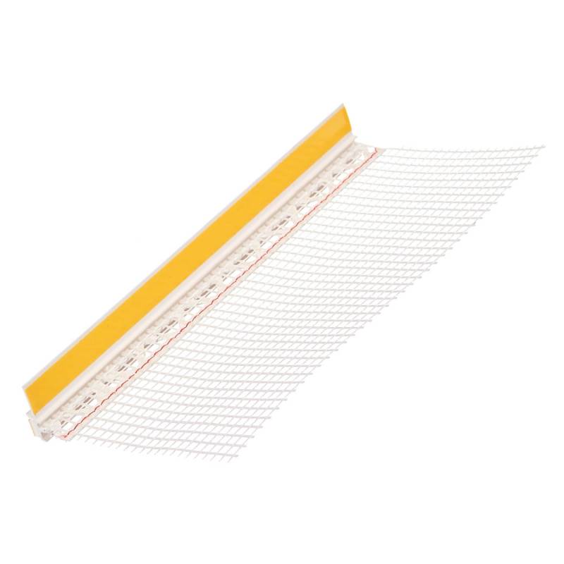 Protektor Anputzleiste 50x 260cm x 9mm PVC Weiß Schutzlippe mit Gewebe von PROTEKTOR