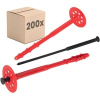 Dämmstoffdübel Optimierte - 200 Stück Ø8x200mm mit Kunststoffnagel für wdvs - Protektor von PROTEKTOR