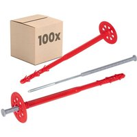 Dämmstoffdübel Universell - 100 Stück Ø10x220mm mit Stahlnagel für wdvs - Protektor von PROTEKTOR