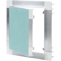 Protektor - Revisionsklappe, Silber, Revisionstür mit 12mm Gipskartonplatte Einlage, mit Schnappverschluss - 20x20cm von PROTEKTOR