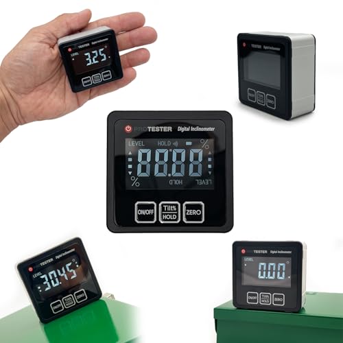 PROTESTER Digital LCD Winkelmesser mit Magnetfuß Digitaler Neigungsmesser Inklinometer Wasserdicht Winkelmessgerät Horizontaler Bevel Box Winkelmessgerät Digitale Wasserwaage mit HOLD und Display Flip PROTESTER Digital LCD Winkelmesser mit Magnetfuß Digitaler Neigungsmesser Inklinometer Wasserdicht Winkelmessgerät Horizontaler Bevel Box Winkelmessgerät Digitale Wasserwaage mit HOLD und Display Flip von PROTESTER