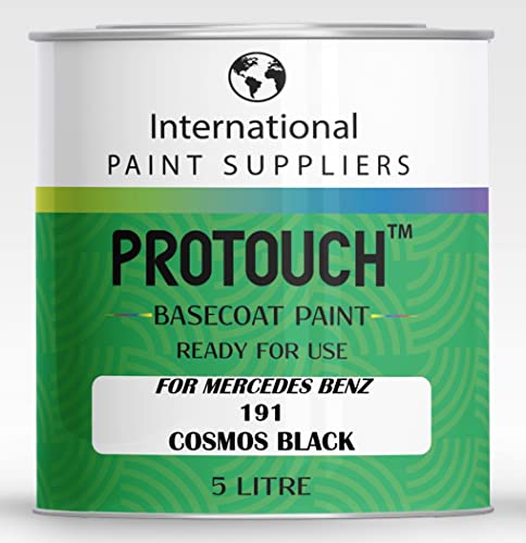 PROTOUCH FÜR MERCEDES BENZ 191 COSMOS BLACK BASECOAT RFU NUTZUNG VERTUNTEN BILLACK 5L BURK von PROTOUCH