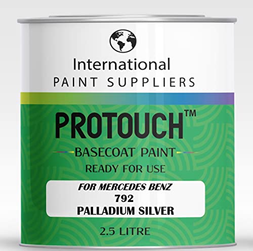 PROTOUCH FÜR MERCEDES BENZ 792 PALLADIUM SILVER BASECOAT RFU NUTZUNG SCHLÄSSE AUTOLACK 2,5L BURK von PROTOUCH