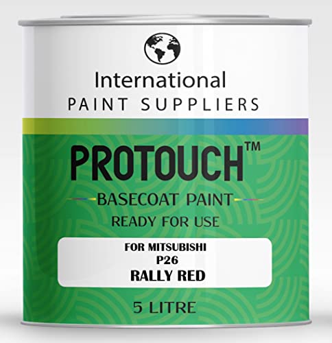 PROTOUCH FÜR MITSUBISHI P26 RALLY RED BASECOAT RFU NUTZUNGSSKLE VERZUNTEN BILLACK 5L BURK von PROTOUCH