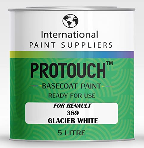 PROTOUCH FÜR RENAULT 389 GLACIER WHITE BASECOAT RFU NUTZUNG VERZUNTEN BILLACK 5L BURK von PROTOUCH