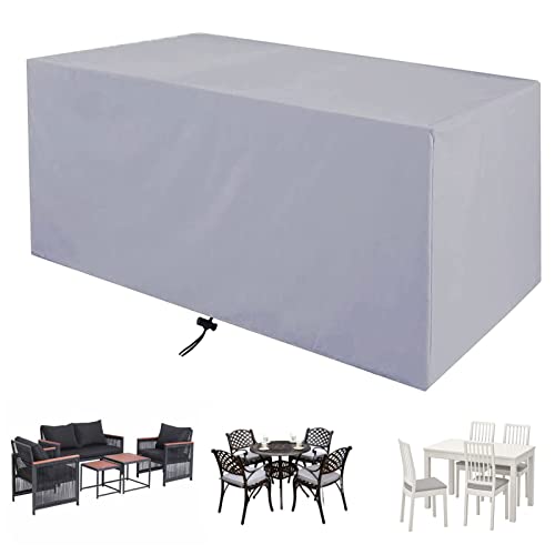 Möbelbezüge Wasserdicht 220x90x70cm, Rechteckig/quadrat Terrasse Tischdecke Wasserdicht, 420D Heavy Duty Oxford Stoff von PROUH