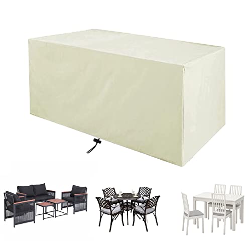 PROUH Gartenmöbel Abdeckung 110x110x75cm, Wasserdicht, Winddicht, Uv-beständiges, Schwerlast 420D Oxford Gewebe Schutzhülle für Gartentisch Sitzgruppe, Rechteckig von PROUH