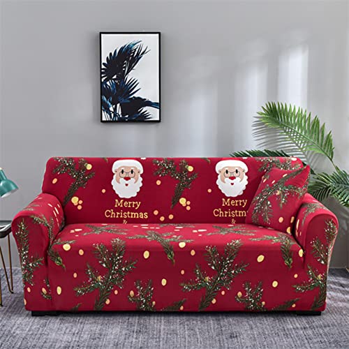 PROUH Super Weiche Sofabezug, Weihnachten Dicker Sofabezug, Premium Couchbezug Möbelbezüge, Weihnachten Sofahusse Antirutsch, Elastische Jacquard Sofahusse (F 4) von PROUH