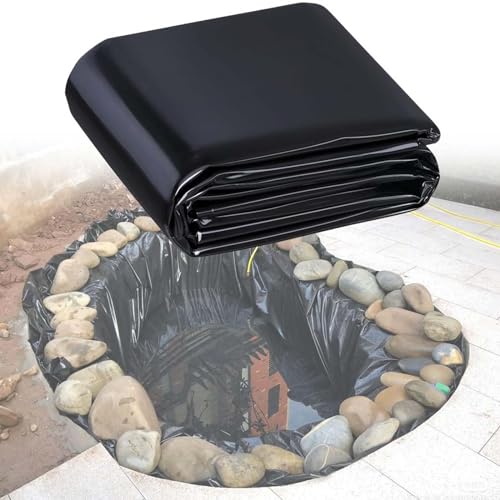 PROUH Teichfolie Schwarz, Teichfolie Reißfest Gartenteich EPDM Witterungsbeständig Teichfolie Garte Für Fischteich Bachbrunnen Wassergarten Wasserfall Fischteiche Koiteiche (2.1 * 3m) von PROUH