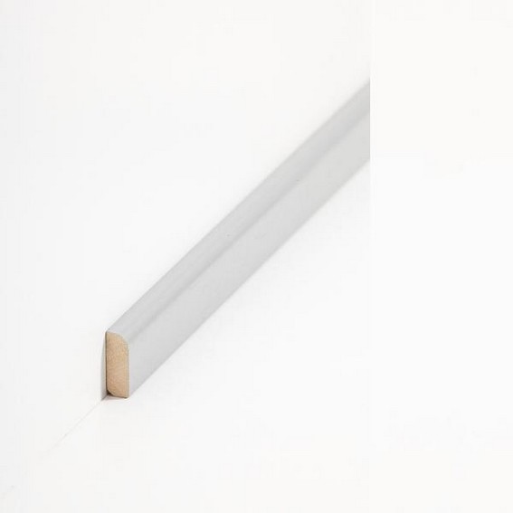Abdeckleiste Graz Massivholz 8 x 22 x 2000 mm Hellgrau Fußleiste by PROVISTON von PROVISTON