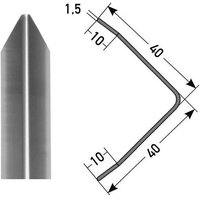 Proviston - Eckschutzwinkel Aluminium Silber Breite 40 mm Höhe 40 mm Länge 1000 mm Ungebohrt Eckschutzprofil Eckschutzleiste Metallprofil 1 Stück von PROVISTON