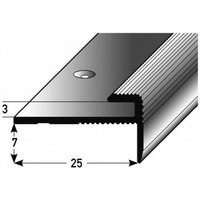 Proviston - Einfassprofil 25 x 10 x 900 mm Aluminium eloxiert Abschlussprofil Silber Geriffelt Gebohrt Proviston - Einfassprofil 25 x 10 x 900 mm Aluminium eloxiert Abschlussprofil Silber Geriffelt Gebohrt von PROVISTON