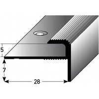 Proviston - Einfassprofil 28 x 12 x 900 mm Aluminium eloxiert Abschlussprofil Silber Geriffelt Gebohrt Proviston - Einfassprofil 28 x 12 x 900 mm Aluminium eloxiert Abschlussprofil Silber Geriffelt Gebohrt von PROVISTON