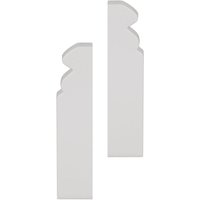 Endkappe für Sockelleiste Berliner Profil 16 x 80 mm Kunststoff Weiß - Weiß - Proviston von PROVISTON
