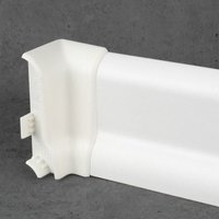 Proviston - Innenecken für Klick-Sockelleiste mit Integrierter Schattenfuge 16 x 58 mm mdf foliert Weiß Fußleiste mit Klick-Befestigung - Weiß von PROVISTON