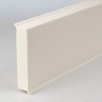 PROVISTON Sockelleiste Kunststoff Hartschaum PVC 12 x 60 x 2500 mm Weiß Fußleiste Wohndekoration - weiß von PROVISTON