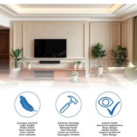 Proviston - Lichtleiste Indirekte Beleuchtung Deckenleiste 130 x 50 x 2000 mm Polyurethan Weiß Hochwertig Stuckleiste Modern Robust Langlebig Proviston - Lichtleiste Indirekte Beleuchtung Deckenleiste 130 x 50 x 2000 mm Polyurethan Weiß Hochwertig Stuckleiste Modern Robust Langlebig von PROVISTON