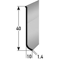 Metall Sockelleiste 10 x 40 x 2500 mm Fußleiste Aluminium Wasserfest Robust Rostfrei Langlebig Silber Selbstklebend - Proviston von PROVISTON