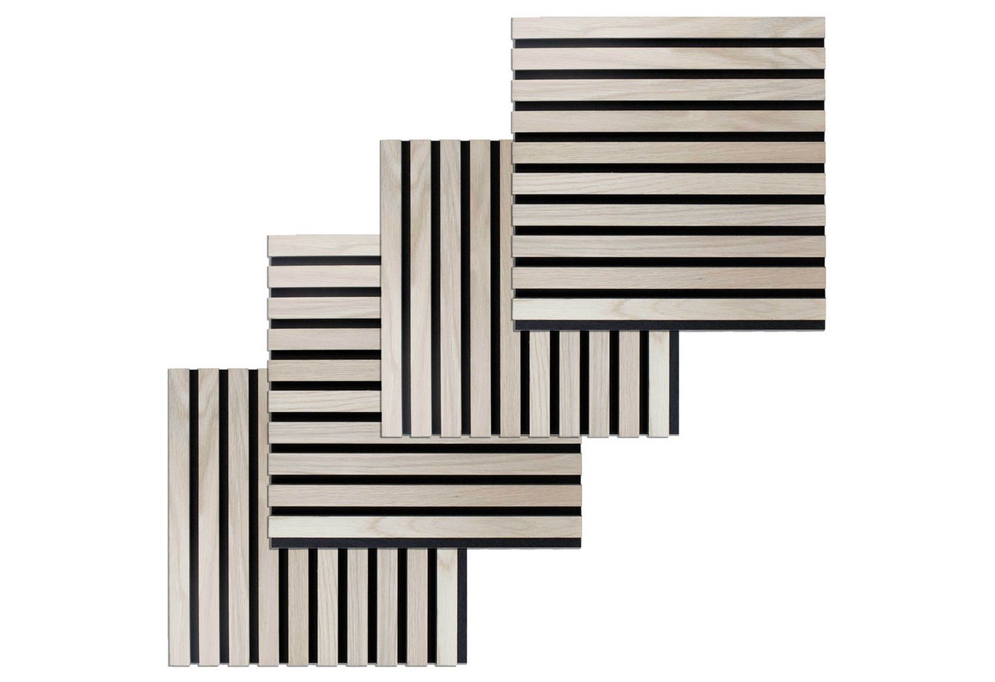 PROVISTON 3D Wandpaneel 4er Set, 400 x 400 x 21 mm, Eiche hell, Holz furniert PROVISTON 3D Wandpaneel 4er Set, 400 x 400 x 21 mm, Eiche hell, Holz furniert von PROVISTON