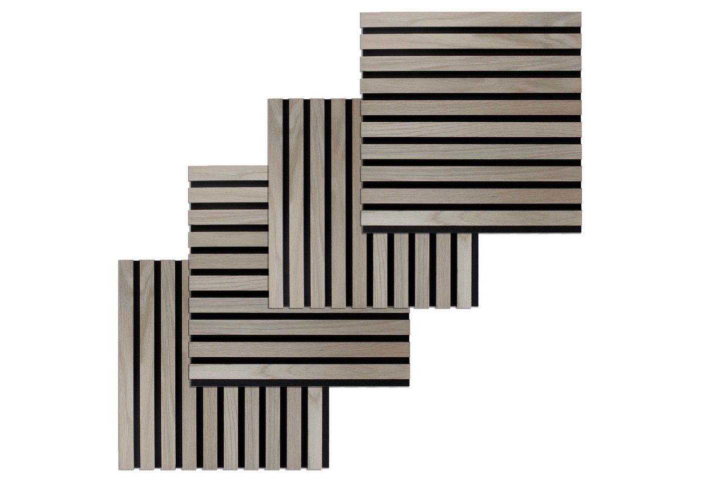 PROVISTON 3D Wandpaneel 4er Set, 400 x 400 x 21 mm, Walnuss, Holz furniert PROVISTON 3D Wandpaneel 4er Set, 400 x 400 x 21 mm, Walnuss, Holz furniert von PROVISTON