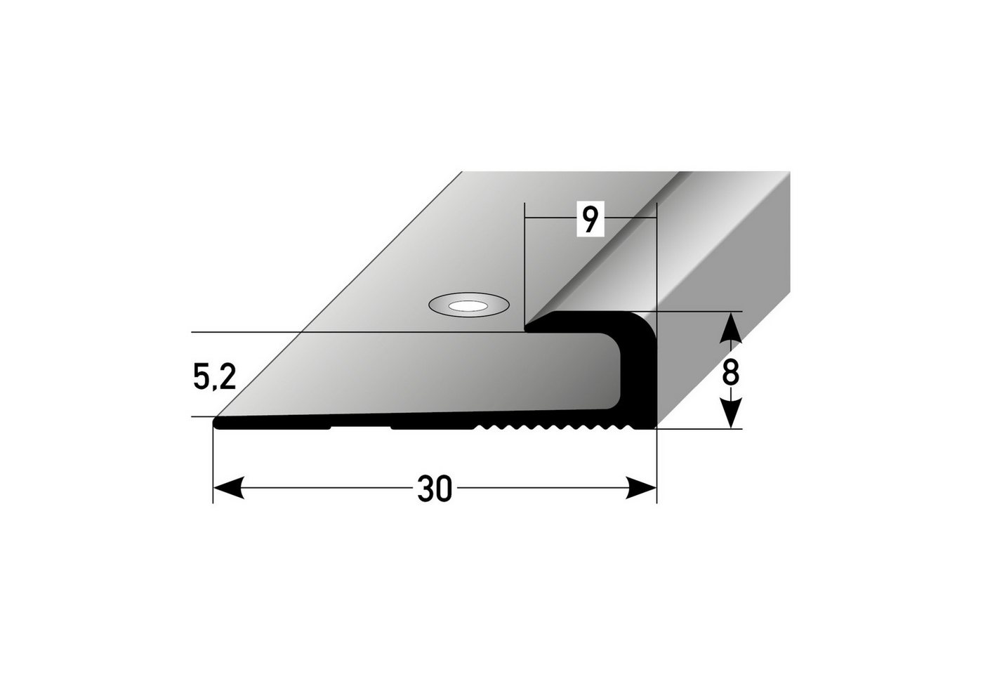 PROVISTON Abschlussprofil 5 x 8 x 30 x 2700 mm Alu eloxiert Spez.emailliert Schwarz Gebohrt PROVISTON Abschlussprofil 5 x 8 x 30 x 2700 mm Alu eloxiert Spez.emailliert Schwarz Gebohrt von PROVISTON