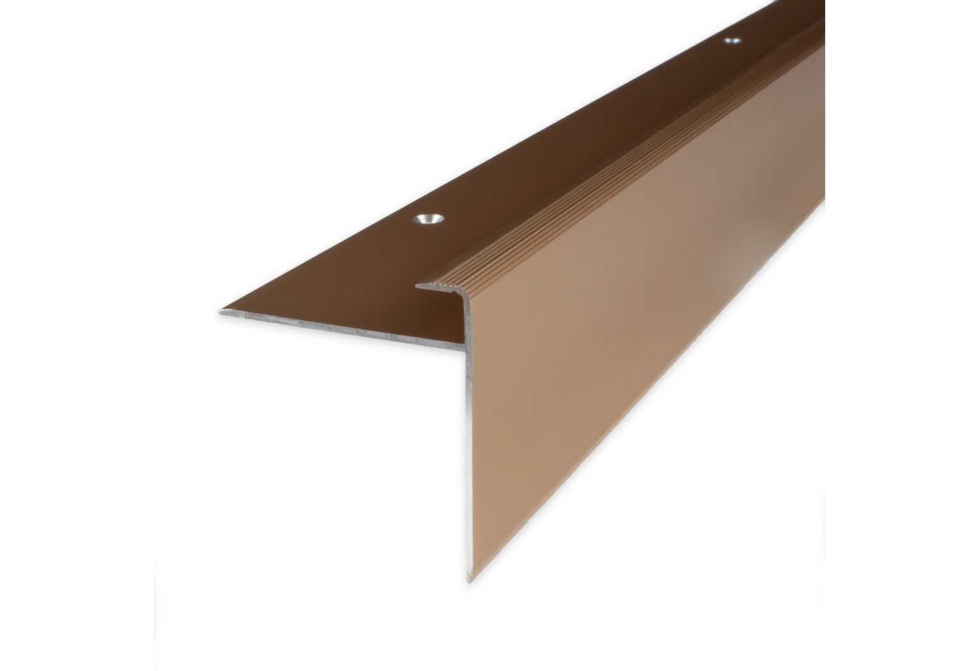 PROVISTON Abschlussprofil Aluminium, 10 x 8.5 x 2700 mm, Bronze Hell, Einfassprofil von PROVISTON