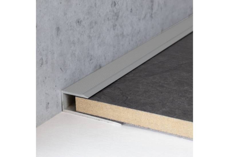 PROVISTON Abschlussprofil Aluminium, 34 x 8.5 x 1000 mm, Silber, Einfass- & Abschlussprofile (1-St) von PROVISTON