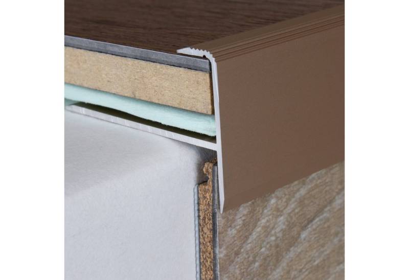 PROVISTON Abschlussprofil Aluminium, 44 x 15.3 x 1000 mm, Bronze Hell, Einfassprofile von PROVISTON