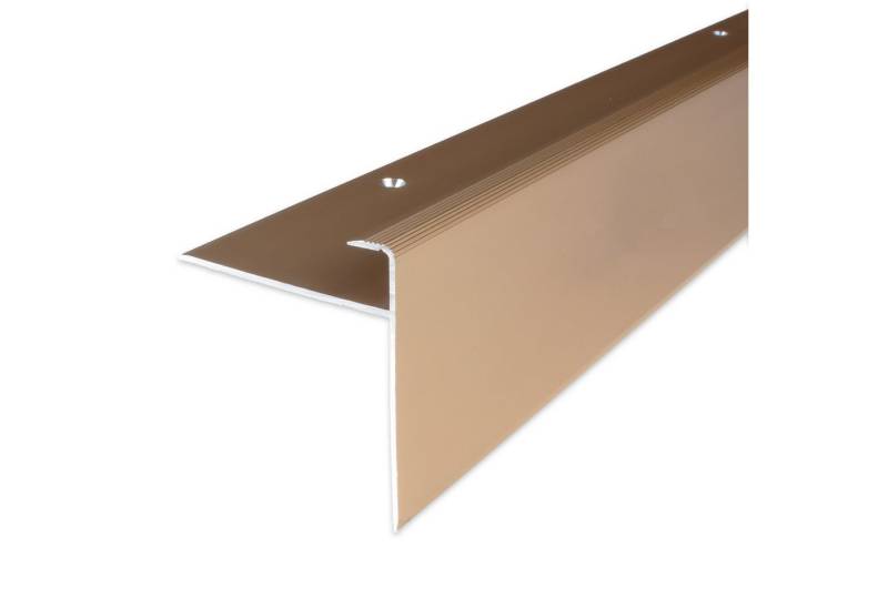 PROVISTON Abschlussprofil Aluminium, 50 x 10 x 1000 mm, Bronze Hell, Einfassprofile von PROVISTON