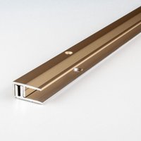 Proviston - Einfass- & Abschlussprofil Aluminium 21 x 7 - 15 x 1000 mm Bronze Hell Einschubprofil Abschlussleiste Bodenprofil von PROVISTON
