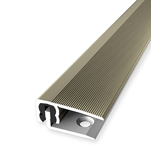 PROVISTON | Abschlussprofil | Parkettausgleich | Breite: 30 mm | Höhenausgleich: 7-18 mm | Länge: 2700 mm | Aluminiumprofil | Sand | 1 Stück von PROVISTON