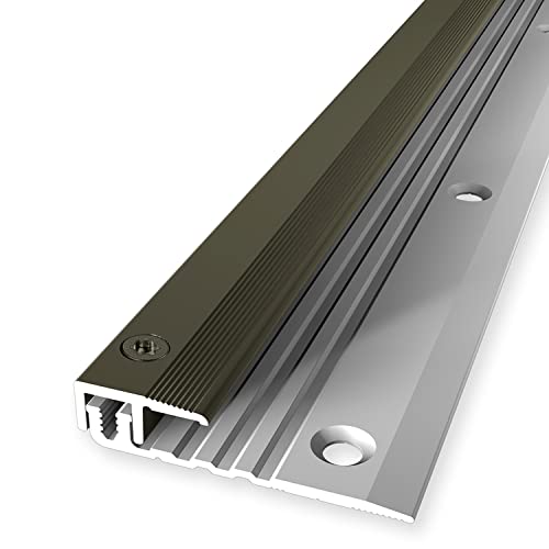 PROVISTON | Abschlussprofil | Vinylausgleich | Breite: 17 mm | Höhenausgleich: 4-9.5 mm | Länge: 1000 mm | Aluminiumprofil | Bronze | 1 Stück von PROVISTON