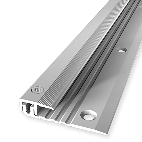 PROVISTON | Abschlussprofil | Vinylausgleich | Breite: 17 mm | Höhenausgleich: 4-9.5 mm | Länge: 1000 mm | Aluminiumprofil | Silber | 1 Stück von PROVISTON