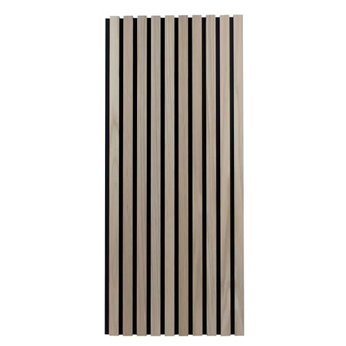 PROVISTON Akustikpaneele Holz 120 x 60 cm - Wandpaneele Eiche Natur 3D MDF Lamellen Holzoptik Filz-Untergrund von PROVISTON