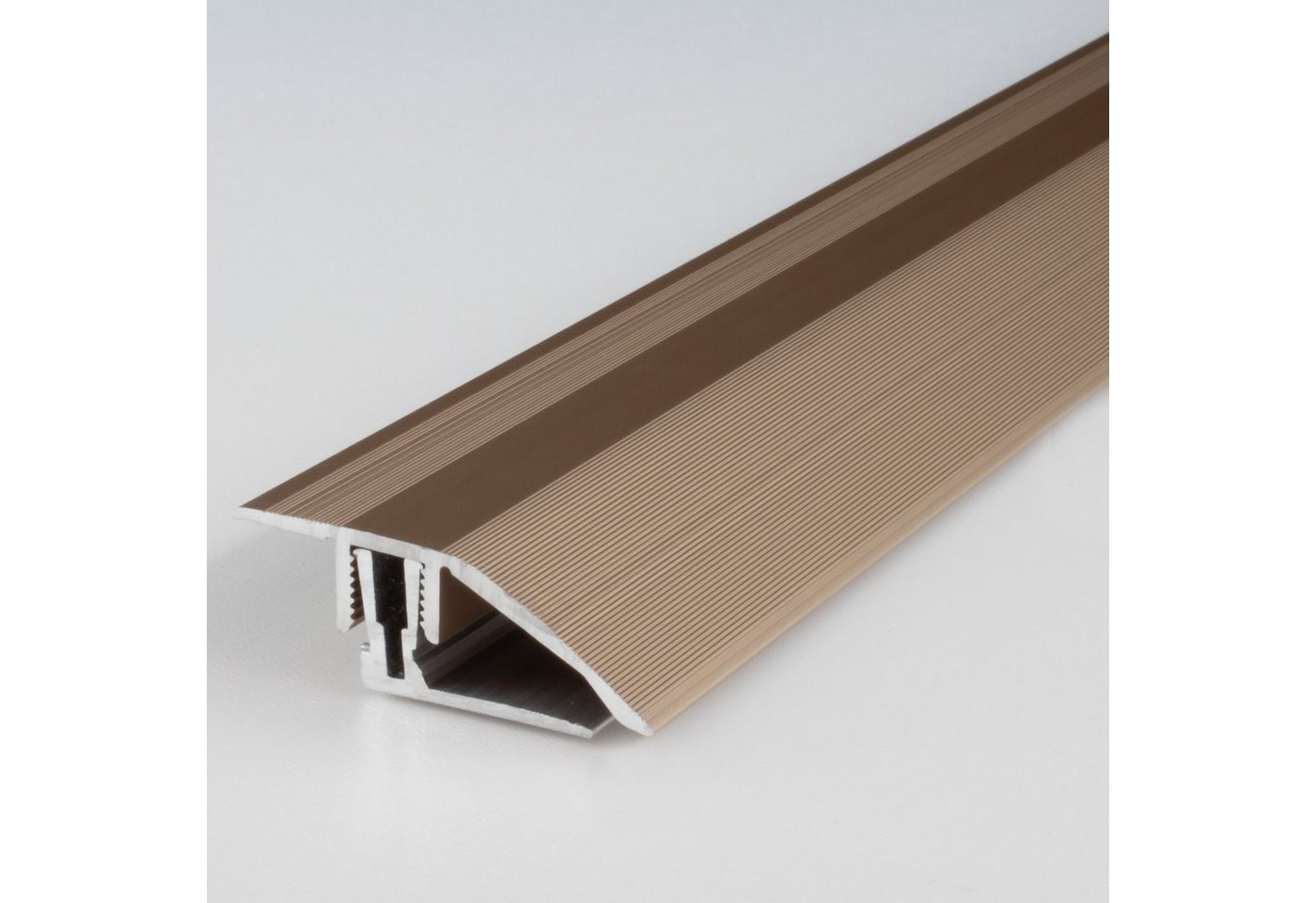 PROVISTON Anpassprofil Aluminium, 41 x 11 - 15 x 2700 mm, Bronze Hell, Anpassungsprofil von PROVISTON