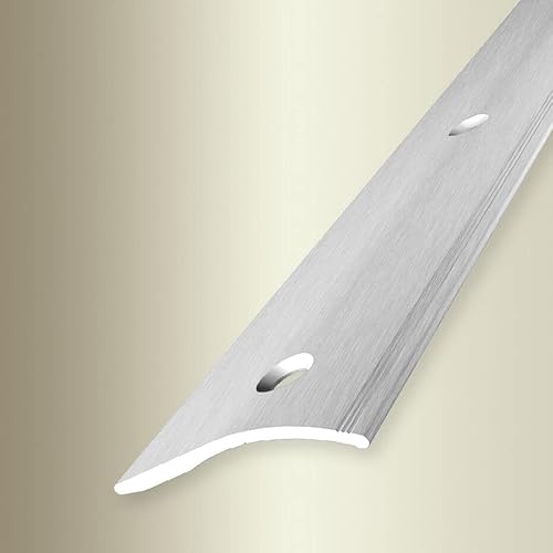 PROVISTON | Anpassungsprofil | Breite: 40 mm | Höhe: 0-18 mm | Länge: 1000 mm | Aluminium eloxiert | Rampe | Silber Fein Geschliffen | Versenkt Gebohrt von PROVISTON