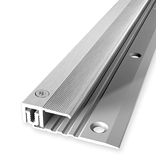 PROVISTON | Ausgleichsprofil | Abschlussprofil | Breite: 22 mm | Höhenausgleich: 6.5-16 mm | Länge: 1000 mm | Aluminiumprofil | Silber | 1 Stück von PROVISTON