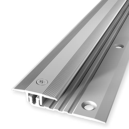 PROVISTON | Ausgleichsprofil | Vinylprofil | Breite: 25 mm | Höhenausgleich: 4-9.5 mm | Länge: 900 mm | Aluminiumprofil | Silber | 1 Stück von PROVISTON