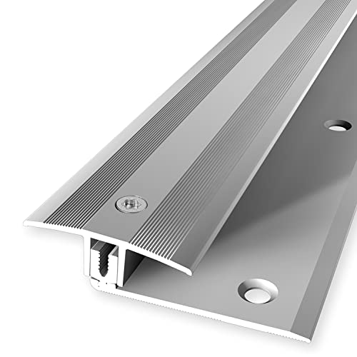 PROVISTON | Ausgleichsprofil flexibel | Parkettprofil | Breite: 37 mm | Höhenausgleich: 7-17 mm | Länge: 2700 mm | Aluminiumprofil | Silber | 1 Stück von PROVISTON