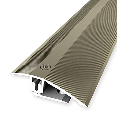 PROVISTON | Ausgleichsprofil flexibel | Parkettprofil | Breite: 51 mm | Höhenausgleich: 7-23 mm | Länge: 1000 mm | Aluminiumprofil | Sand | 1 Stück von PROVISTON