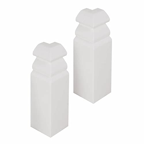 PROVISTON | Außenecken für | Sockelleiste | Berliner Profil | 16 x 80 mm | MDF foliert | Weiß | Hamburger Fußleiste | 2 Stück von PROVISTON